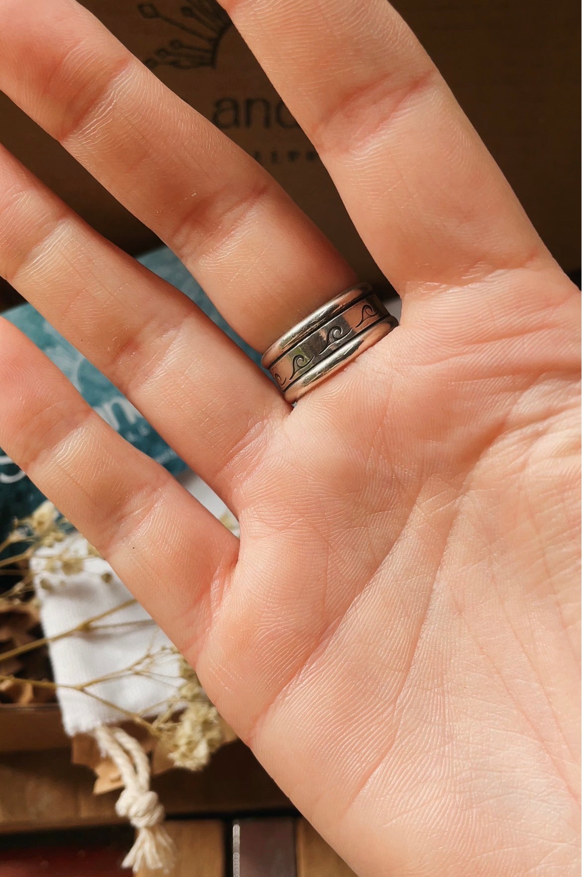 Larimar Wave Ring - Size 7