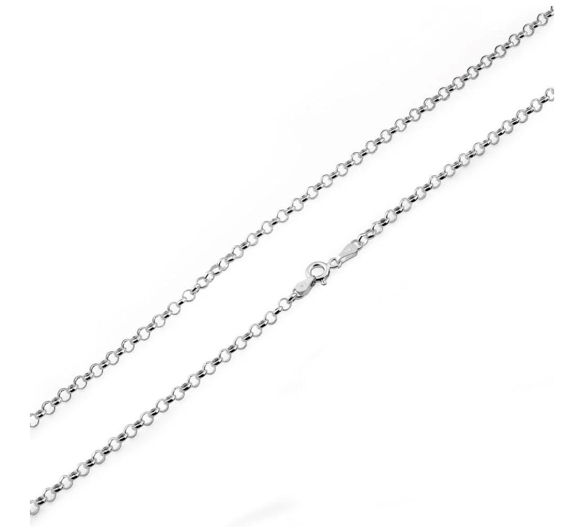 Sterling Silver Rollo Chain - 2.8mm x 18 Inches (45.72cm)
