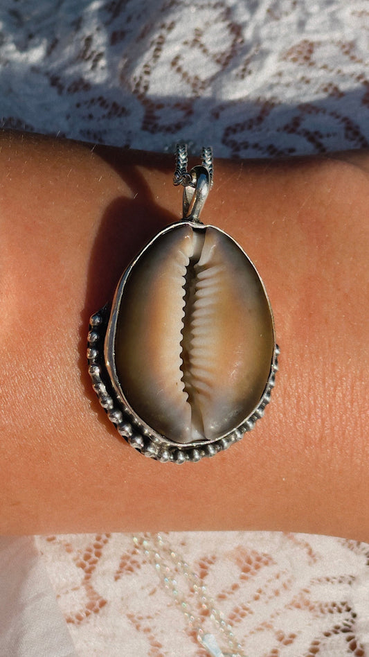 Sandy Cowrie Pendant