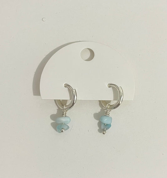 Larimar Stacker Hoops