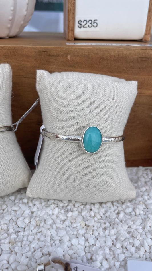Hammered Amazonite Cuff