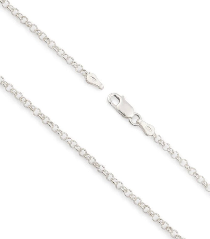 2.4mm Sterling Silver Rollo Chain