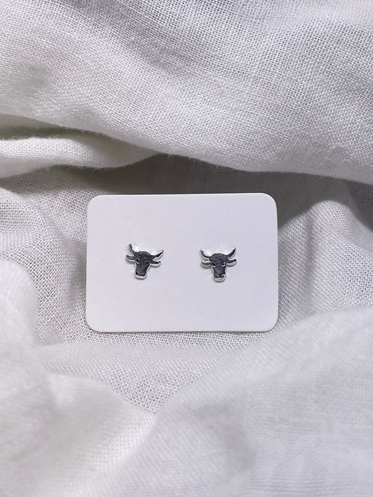 Bull-head Stud Earrings