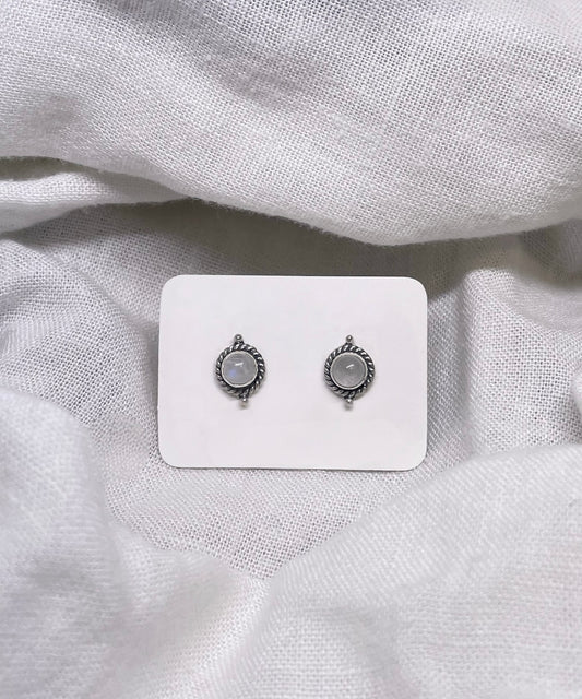 Moonstone Stud Earrings