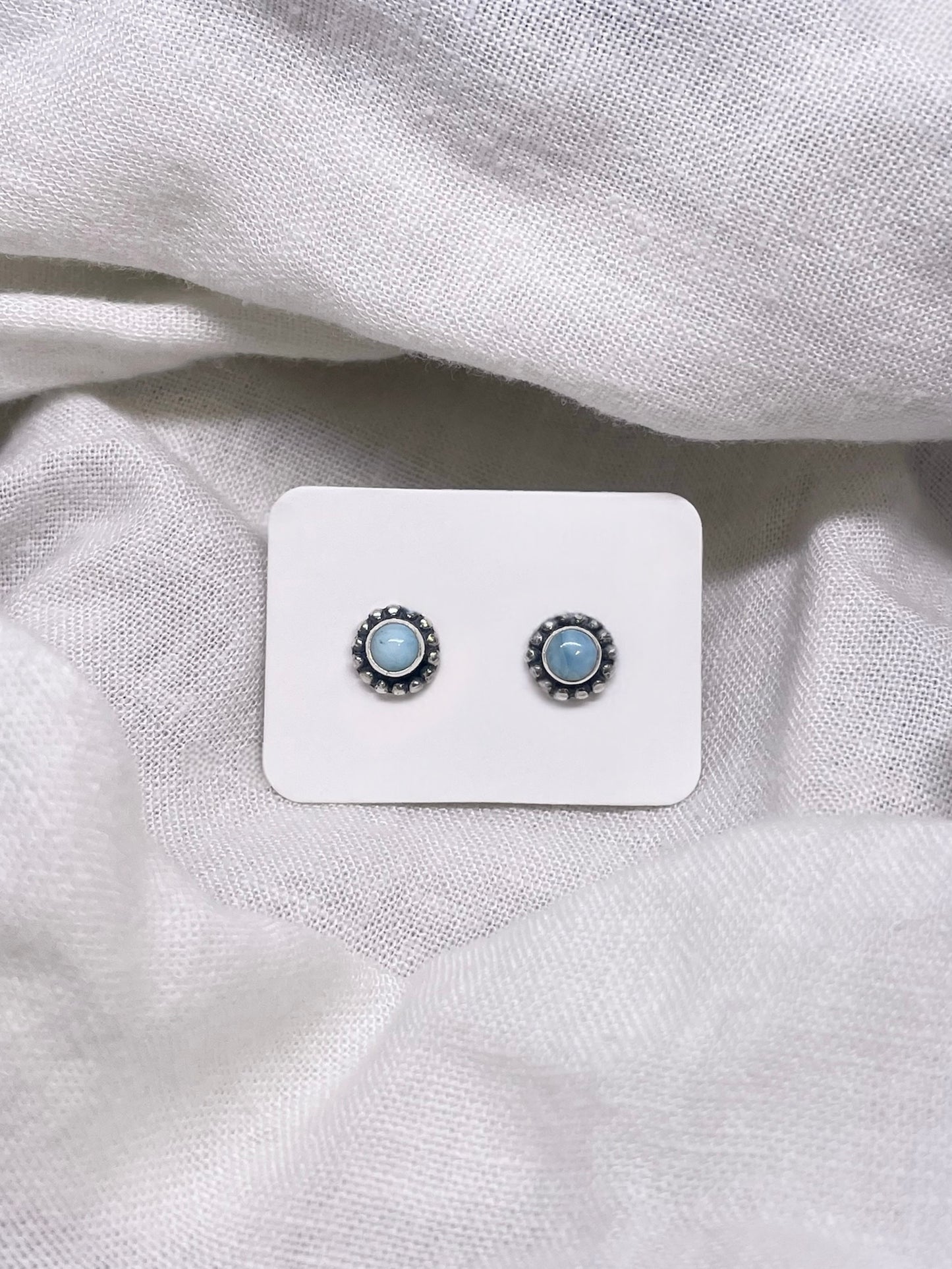 Larimar Stud Earrings