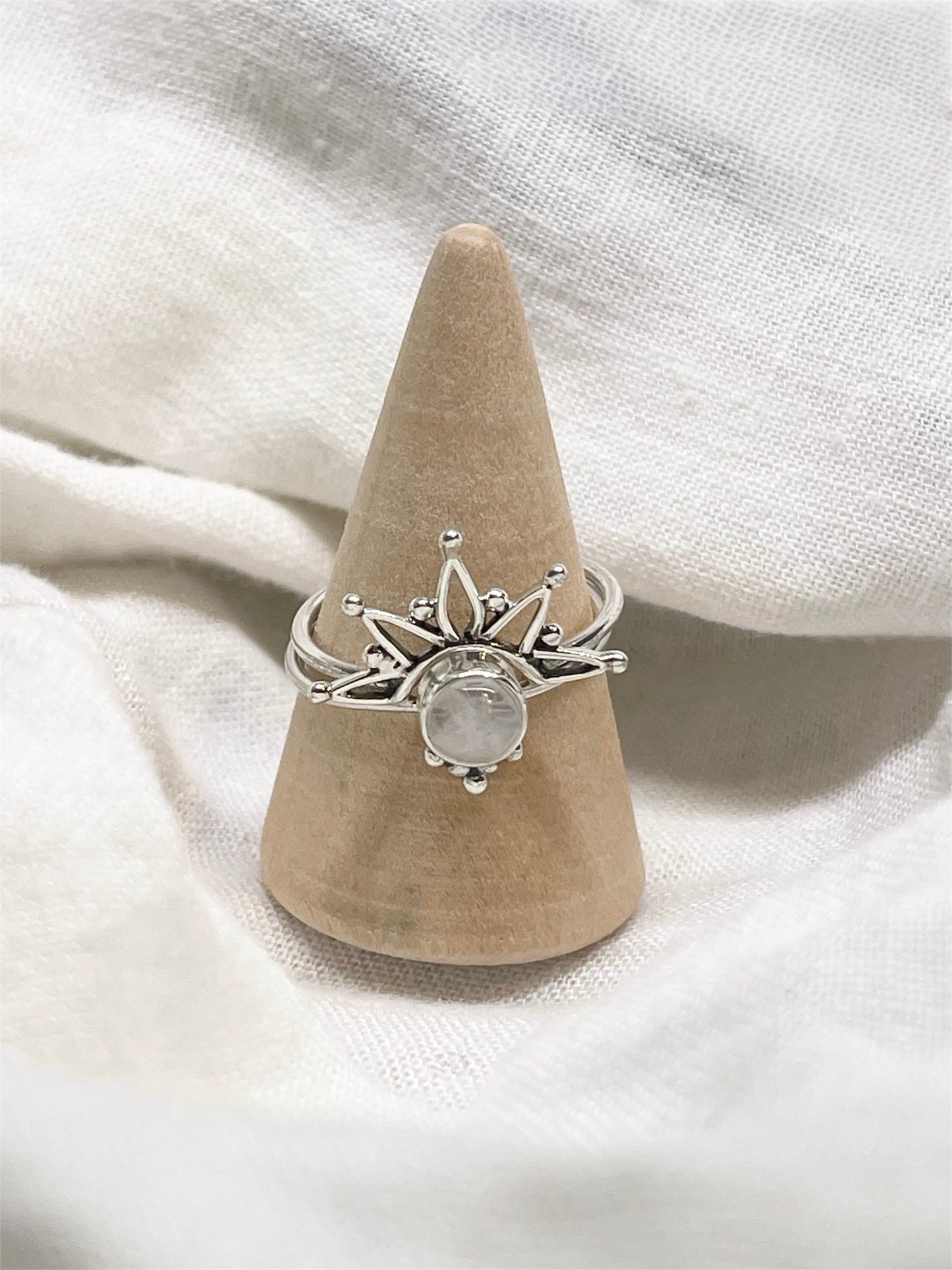 Stacker Moonstone Ring