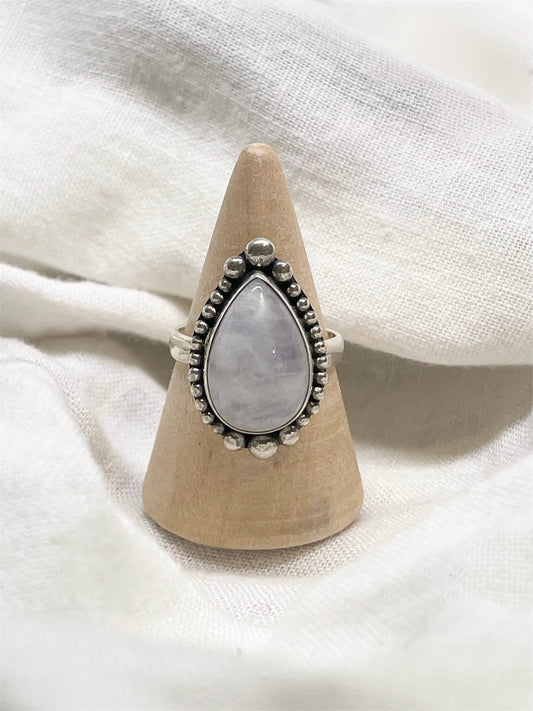 Moonstone Teardrop Ring