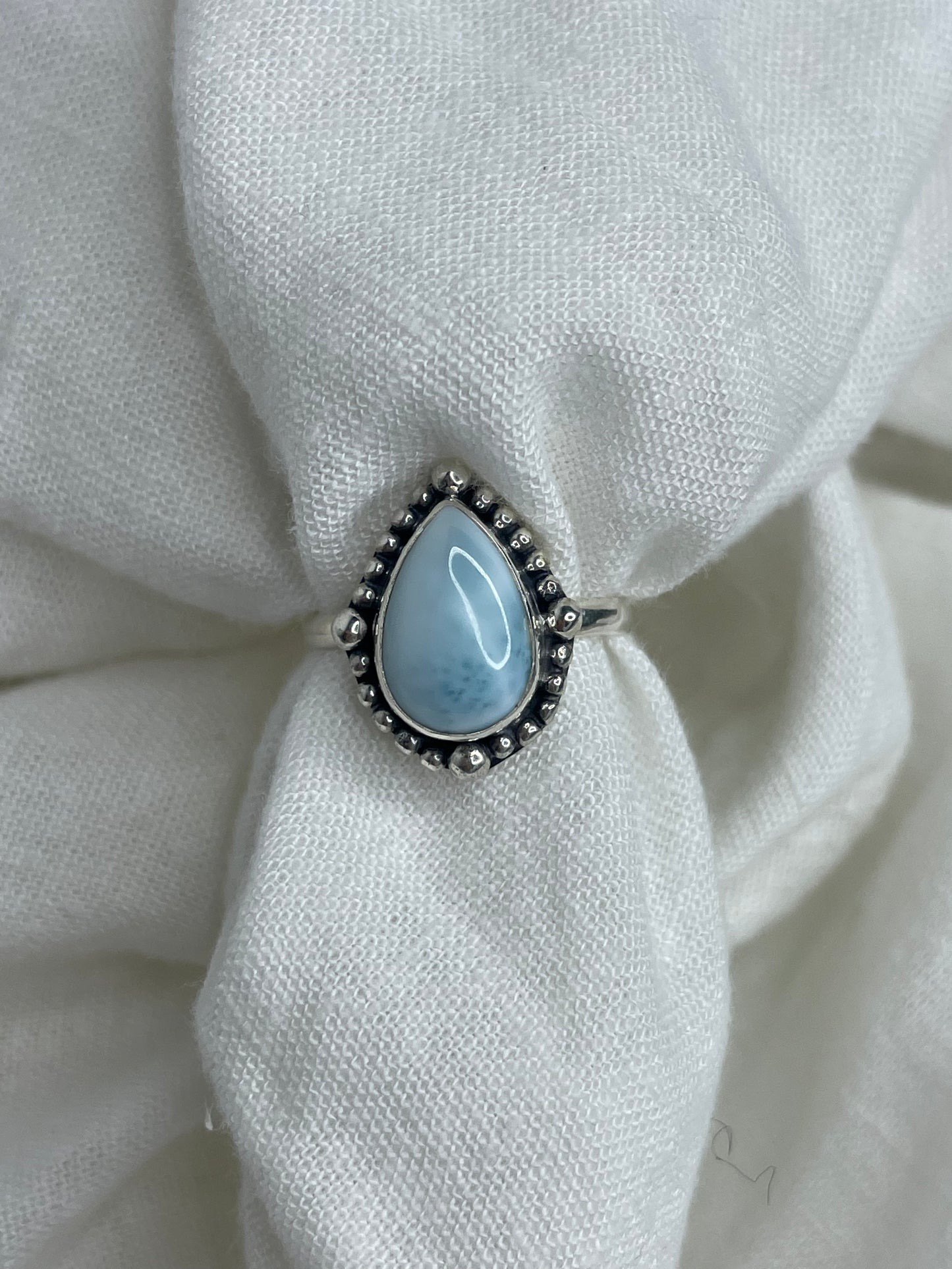 Larimar Teardrop Ring